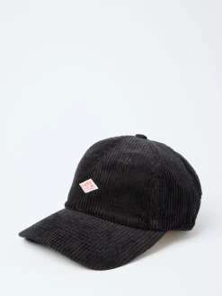 Danton - 6 Panel Corduroy Cap in Black