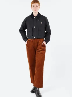 Danton - Corduroy Easy Pants in Deep Orange
