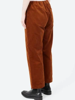 Danton - Corduroy Easy Pants in Deep Orange