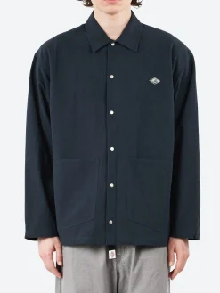 Danton - Cotton Linen Coverall Shirt in Navy