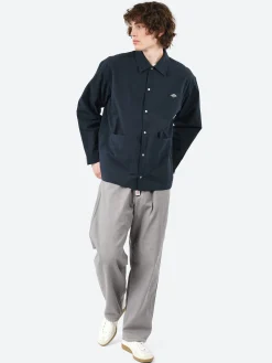 Danton - Cotton Linen Coverall Shirt in Navy