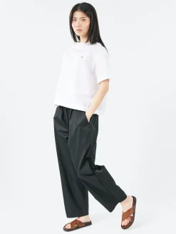 Danton - Cotton Linen Slub Pullover Shirt in White