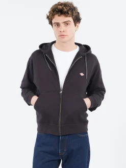 Danton - Cotton Terry Zip Hoodie in Charcoal