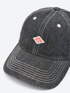 Danton - Denim 6 Panel Cap in Black