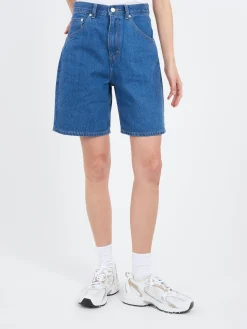 Danton - Denim 5 Pocket Shorts in Bleach Blue
