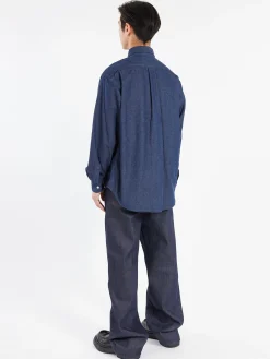 Danton - Denim Button Down Shirt in Indigo