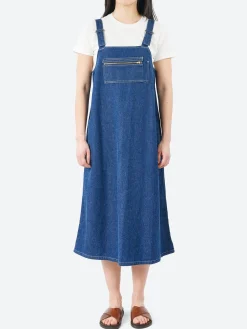 Danton - Denim Overall Dress in Indigo