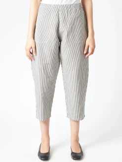 Danton - Easy Pants in Black and Ecru Stripe