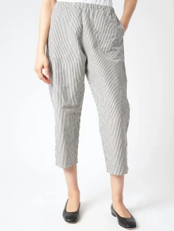 Danton - Easy Pants in Black and Ecru Stripe
