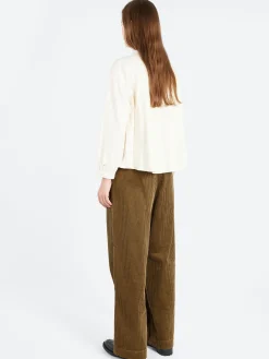 Danton - Henley Neck Pullover Shirt in Ivory