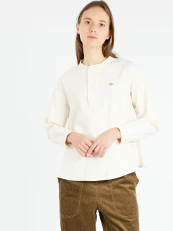 Danton - Henley Neck Pullover Shirt in Ivory