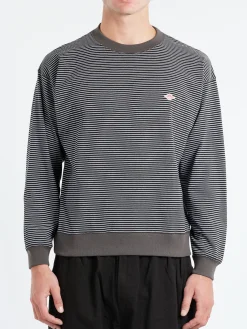 Danton - Long Sleeve Sweat T-Shirt in Black and White