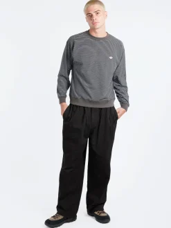 Danton - Long Sleeve Sweat T-Shirt in Black and White