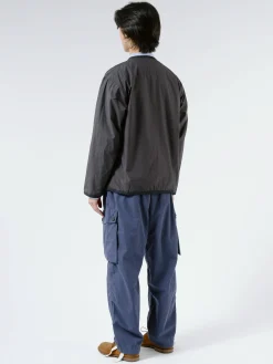 Danton - Men's Broad Cloth Shirt Cardigan in Charcoal