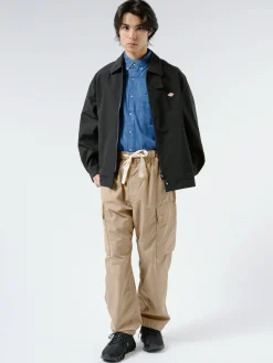 Danton - Men's 3-Layer Cloth Zip Up Jacket in Black