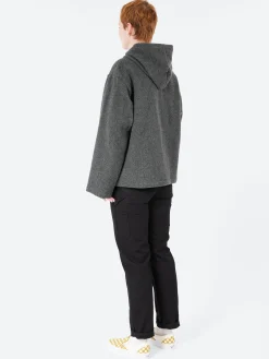 Danton - Men's Wool Light Pile Hooded Jacket in Grey