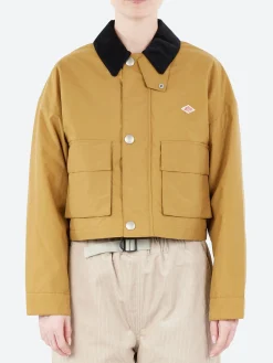 Danton - Nylon Taffeta Short Jacket in Camel