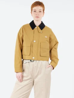 Danton - Nylon Taffeta Short Jacket in Camel