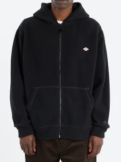 Danton - Polartec Boa Fleece Zip Hoodie in Black