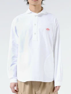Danton - Round Collar Shirt in White