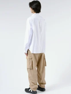 Danton - Round Collar Shirt in White