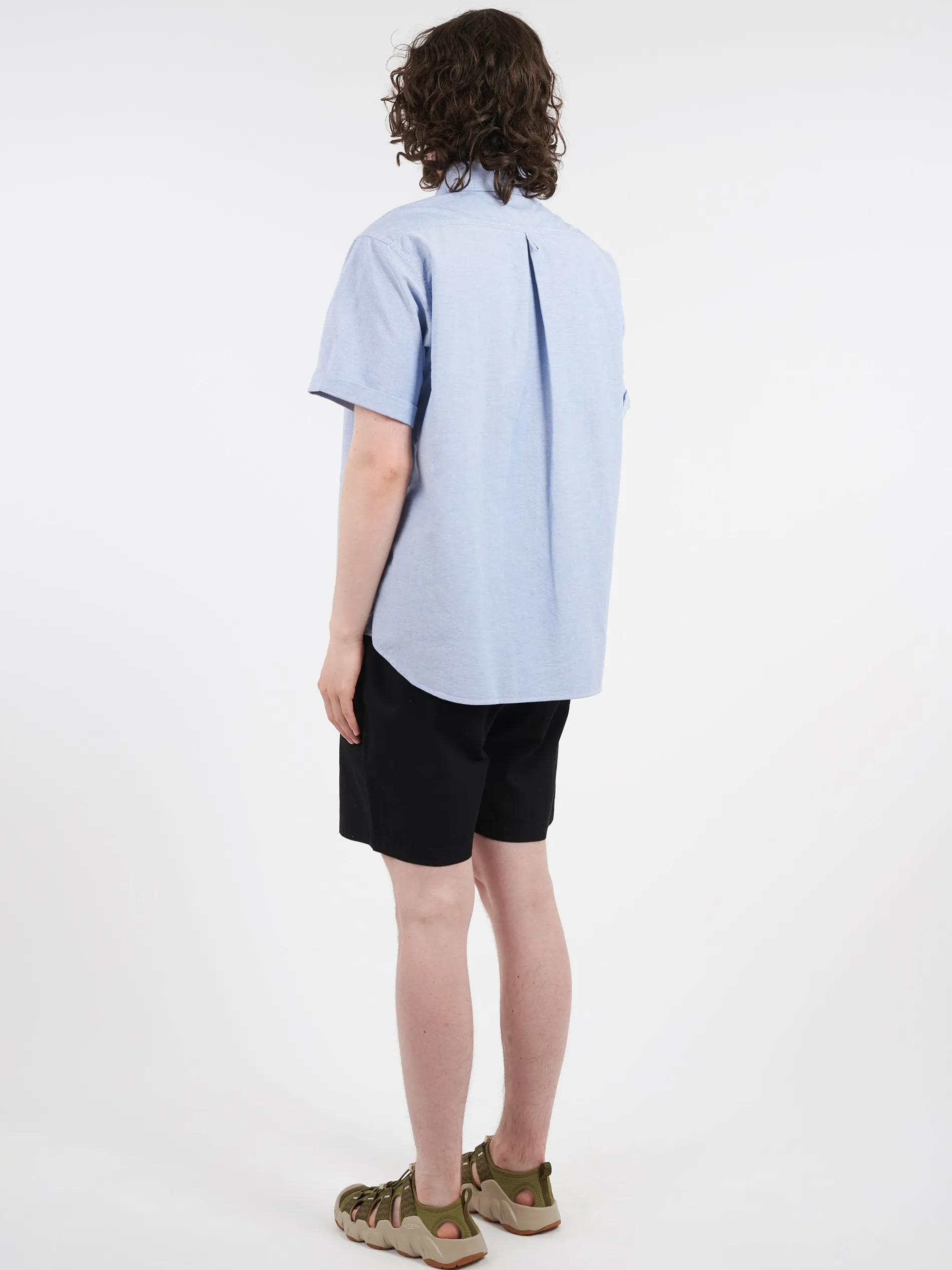 Danton - Round Collar Shirt in Blue
