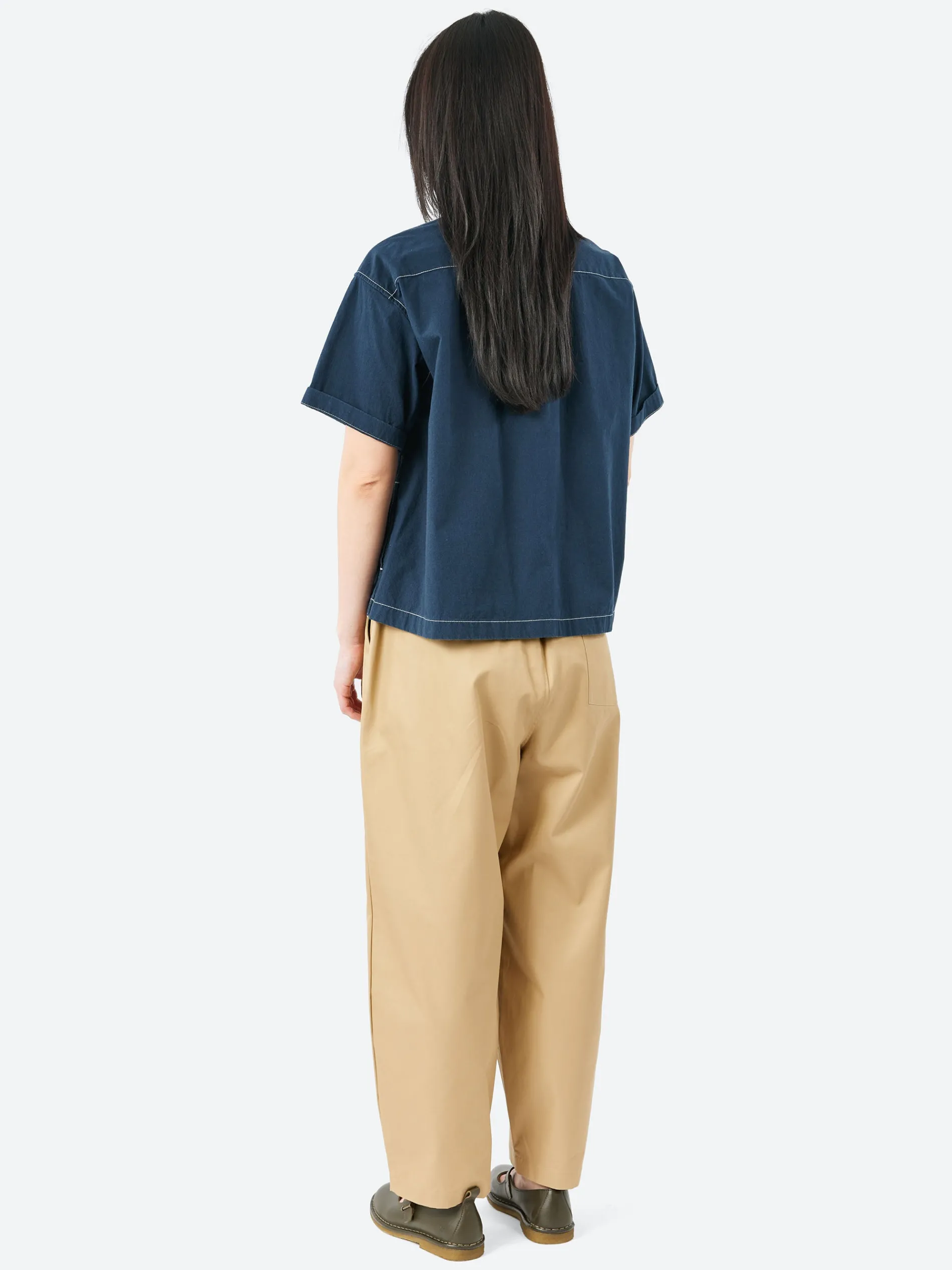 Danton - Short Sleeve Pullover Work Shirt in Dark Navy