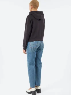 Danton - Women's Cotton Terry Zip Hoodie in Charcoal