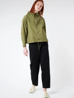 Danton - Women's Cotton Weather Hooded Short Jacket in Olive