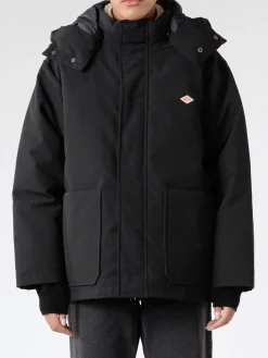 Danton - Women's Down Hooded Zip Jacket in Black