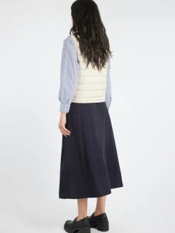 Danton - Women's Inner Down Crewneck Vest in Oyster White