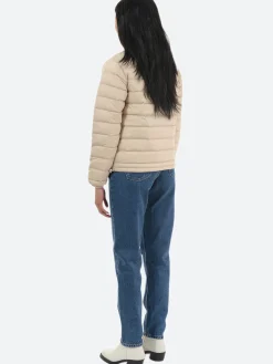 Danton - Women's Inner Down Crewneck Jacket in Oyster White