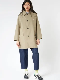 Danton - Women's 3-Layer Cloth Hooded Balmacaan Coat in Beige