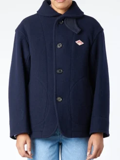 Danton - Women's Round Collar Jacket in Navy
