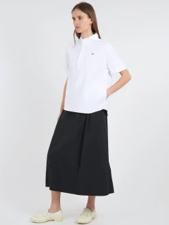 Danton - Women's Round Collar Shirt in White