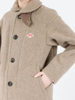 Danton - Women's Round Collar Jacket in Beige