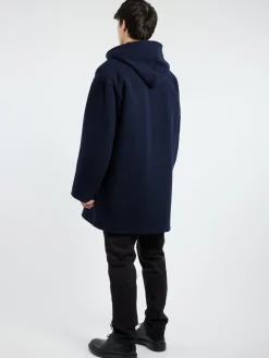 Danton - Wool Light Pile Duffle Coat in Navy