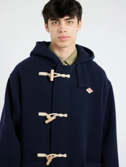 Danton - Wool Light Pile Duffle Coat in Navy