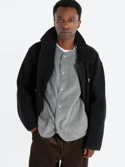 Danton - Wool Light Pile Work Jacket in Black