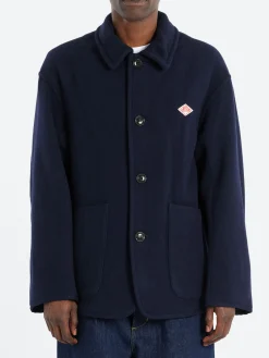 Danton - Wool Light Pile Work Jacket in Navy