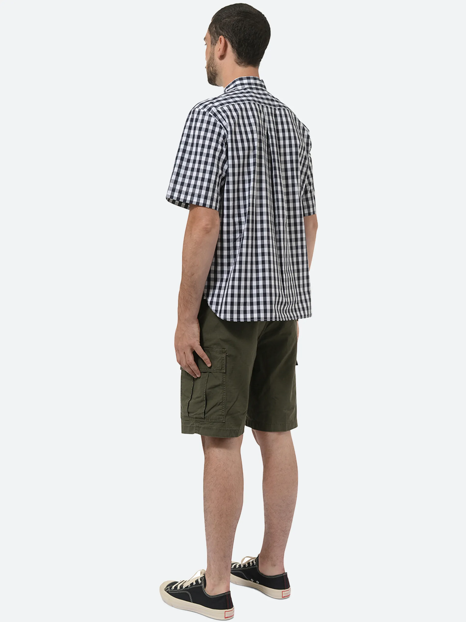 Danton - Work Shirt in Navy and White