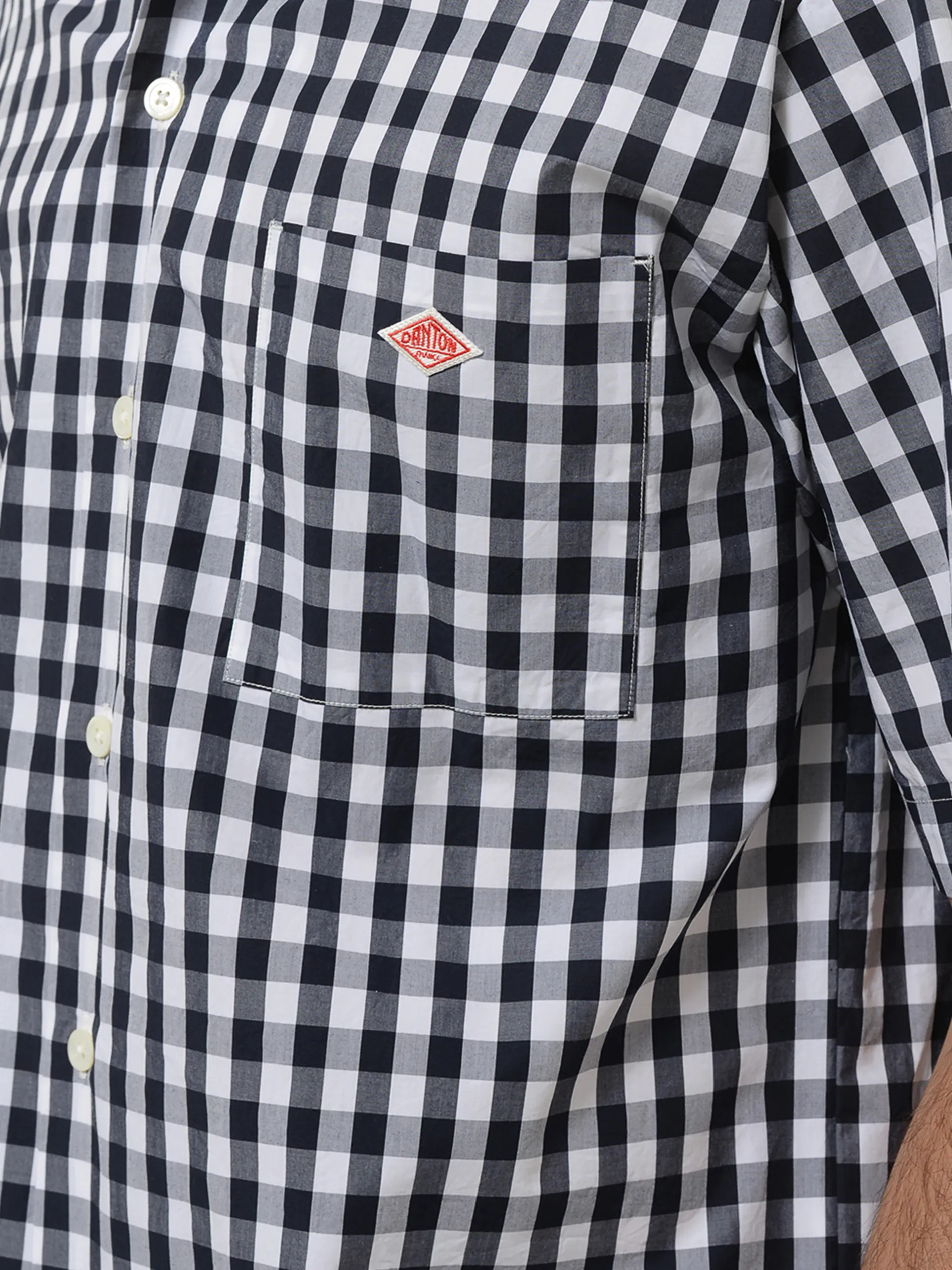 Danton - Work Shirt in Navy and White