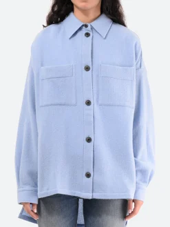 Destin - Lema Shirt Jacket in Sky Blue