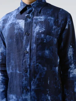 Destin - Linman Handpainted Shirt in Navy