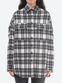 Destin - Luna Jacket in Off White/Black Plaid