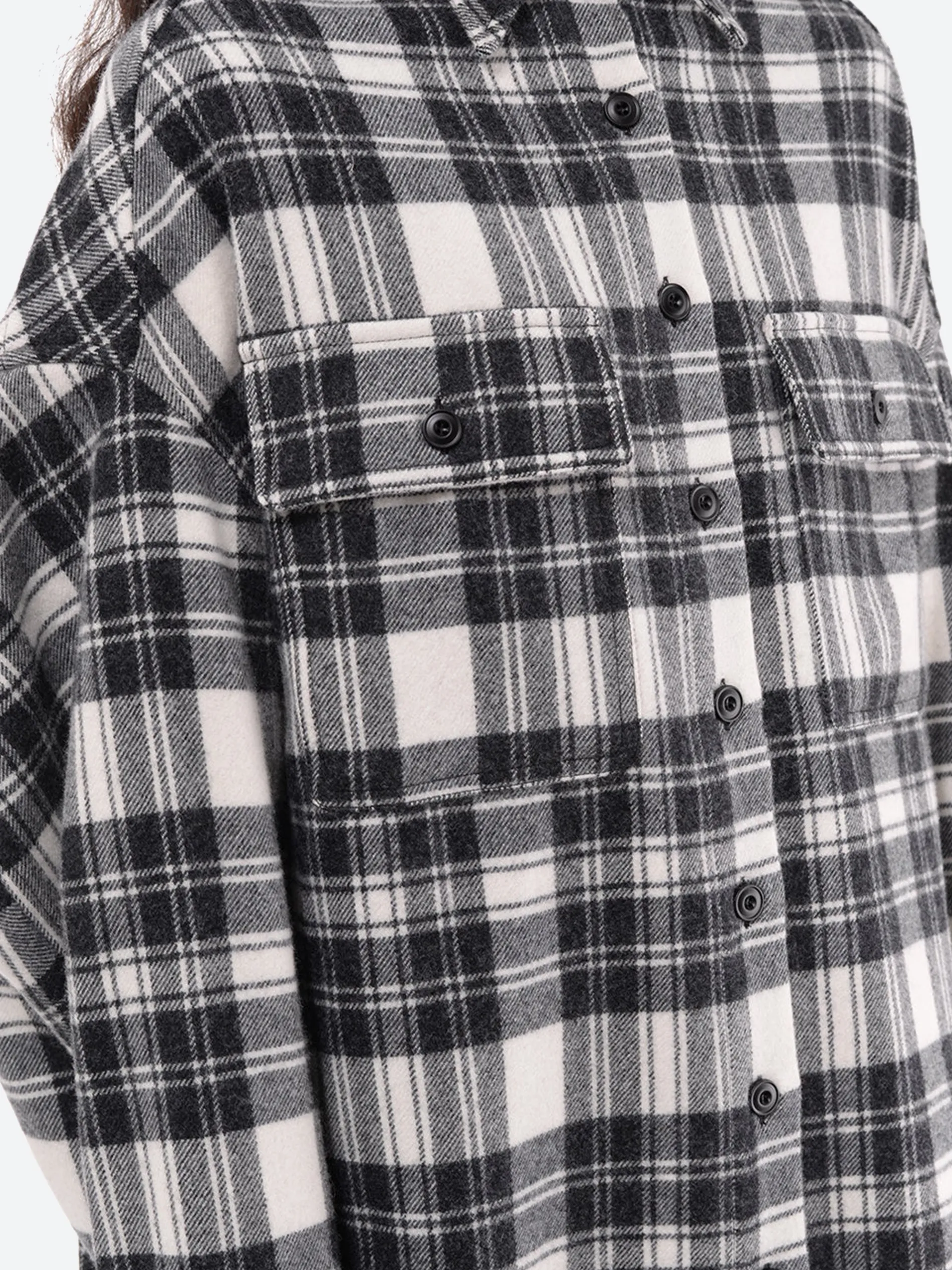 Destin - Luna Jacket in Off White/Black Plaid