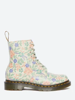 Dr. Martens - 1460 Lace Up Boots in Cream and Floral