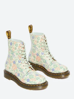 Dr. Martens - 1460 Lace Up Boots in Cream and Floral