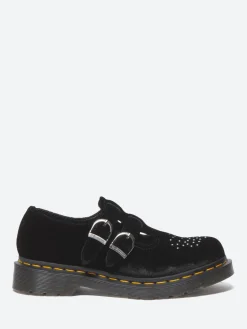 Dr. Martens - 8065 Mary Jane Shoes in Black Velvet