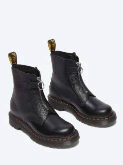 Dr. Martens - 1460 Pascal Front Zip Boots in Black Wanama
